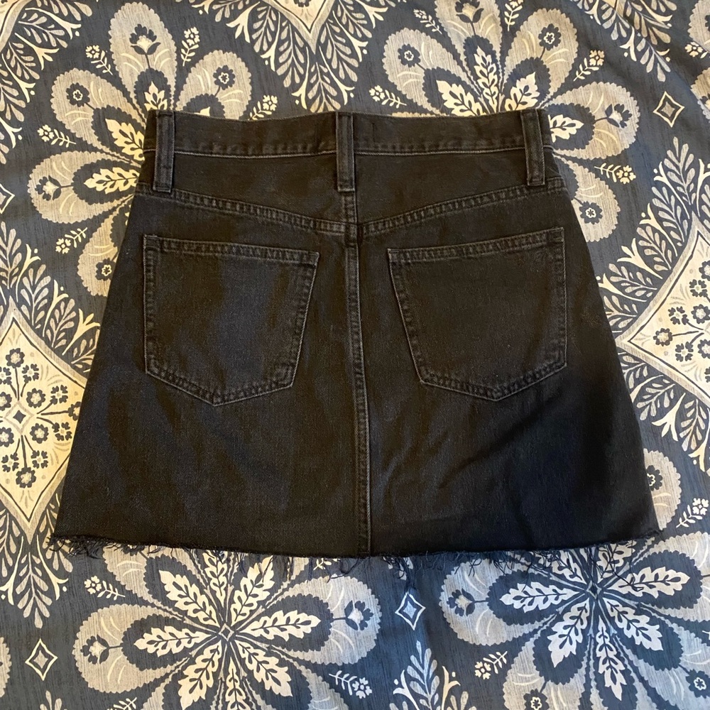 NWT Madewell button black denim skirt - Picture 3 of 3
